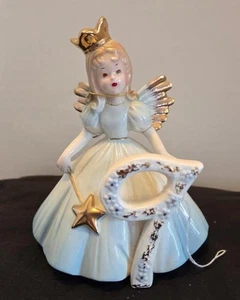 Josef Originals 9th Birthday Angel 9 Year Old Girl Blue Dress Vintage 1970s Tag - Picture 1 of 5