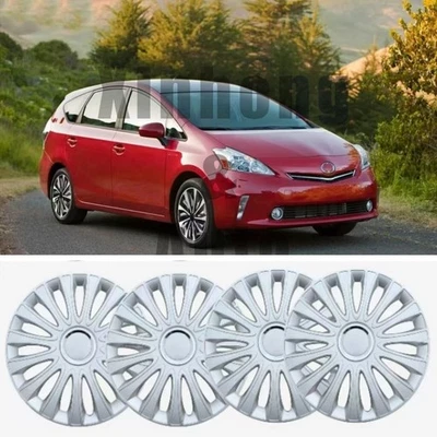 Silver For Toyota Prius C V 15" 4PCS Wheel Covers Hubcaps Hub Caps R15 Foto 1 de 4