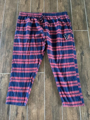 Mens Houston Texans Flannel Pajama Lounge Pants NFL Plaid Red/blue Size 6XL Foto 1 de 4