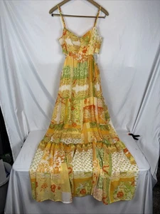 Vestido Flying Tomato Anthropologie Correa de Espagueti con Recortes Med Boho Caprichoso - Imagen 1 de 5
