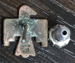 ⅜" Native American Trading Post Brooch Copper Thunderbird Earring Lone, Only One - Picture 1 of 6