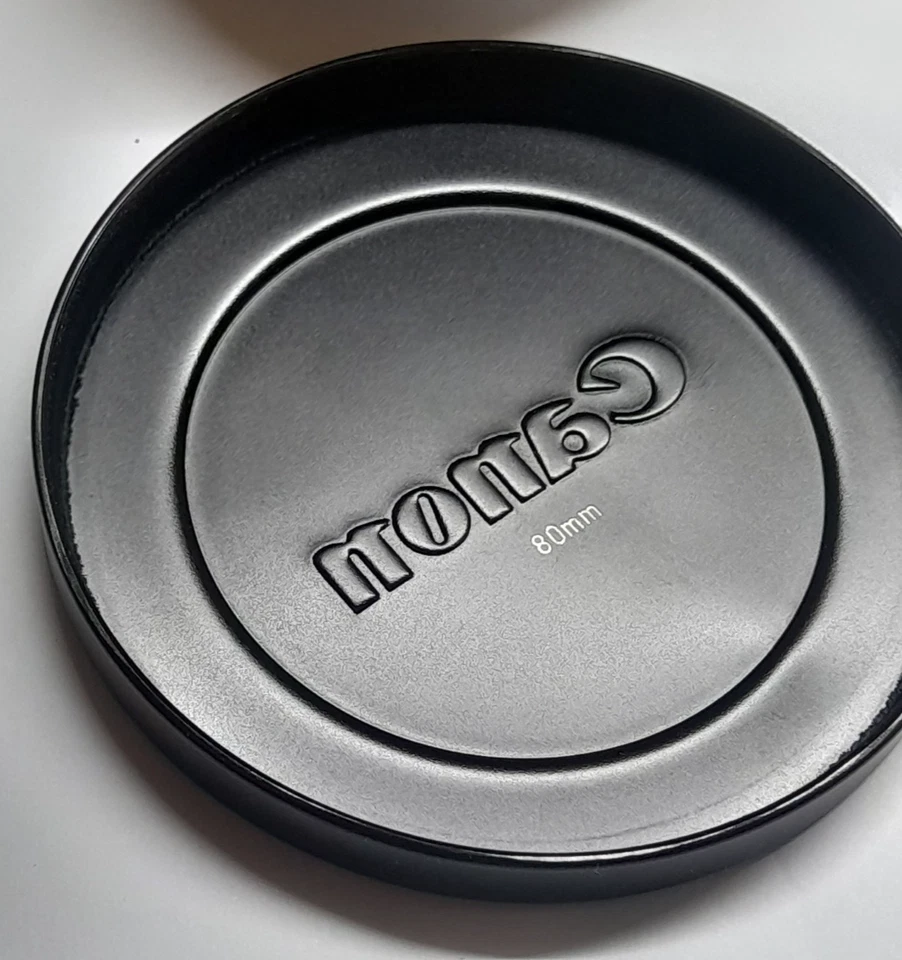 Vintage Canon 80mm very clean metal front lens cap for 77mm filter rim - Image 1 of 1