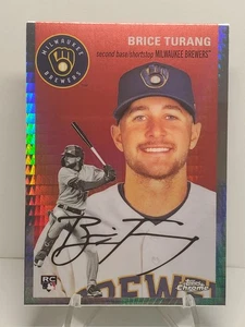 2023 Topps cromo platino aniversario - Brice Turang #8 refractor de prisma (RC) - Imagen 1 de 2