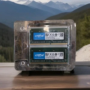 Crucial Kit 16GB(2x 8GB) DDR4 3200MHz PC4-25600 SODIMM Laptop RAM-Good Condition - Picture 1 of 5