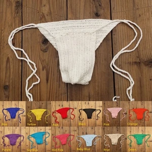 Hand Crochet Men Briefs Low Rise Underwear for Swimming and Sunbathing - Picture 1 of 32