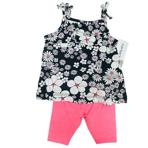 New Carter's Baby Girls' 2-Piece Top & Leggings Set Outfit Playwear Floral Pink - Picture 1 of 4