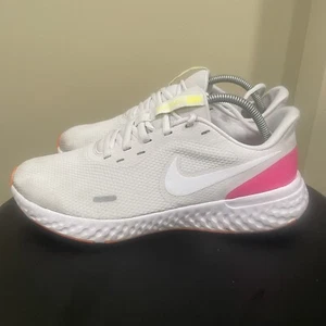 Nike Womens Revolution 5 BQ3207-007 White Running Shoes Sneakers Size 11 - Foto 1 di 11
