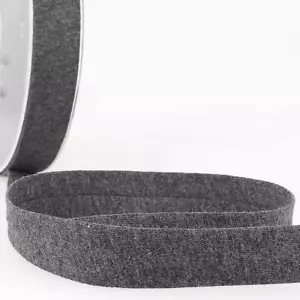 Dark Grey (033) - Bias Binding - Cotton Jersey 20mm - Stephanoise - Picture 1 of 1