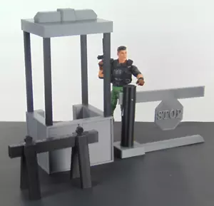 Custom 1:12 Scale Military Vehicle Checkpoint Guard Barrier Diorama Prop Set - Picture 1 of 15