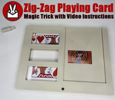ZIG ZAG PLAYING CARD MAGIC TRICK CLASSIC ILLUSION FOR MAGICIANS VISUAL + GIMMICK - Image 1 of 4