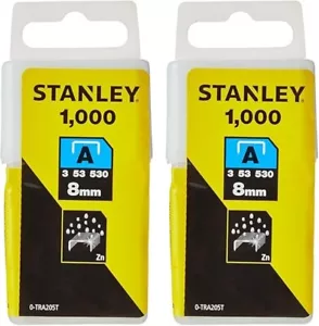PACK OF 2 Staples for Staple Gun 8mm Type A Staples Silver Set of 1000 Pieces - Picture 1 of 7