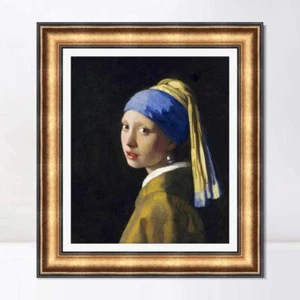 Gerahmtes Leinwandbild Mädchen mit einem Perlenohrring von Johannes Vermeer 20"x24" - Bild 1 von 5