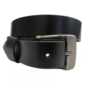 Cinturón de cuero negro de grano completo de 1,25" (32 mm) hecho a mano en Canadá por Zelikovitz - Imagen 1 de 17