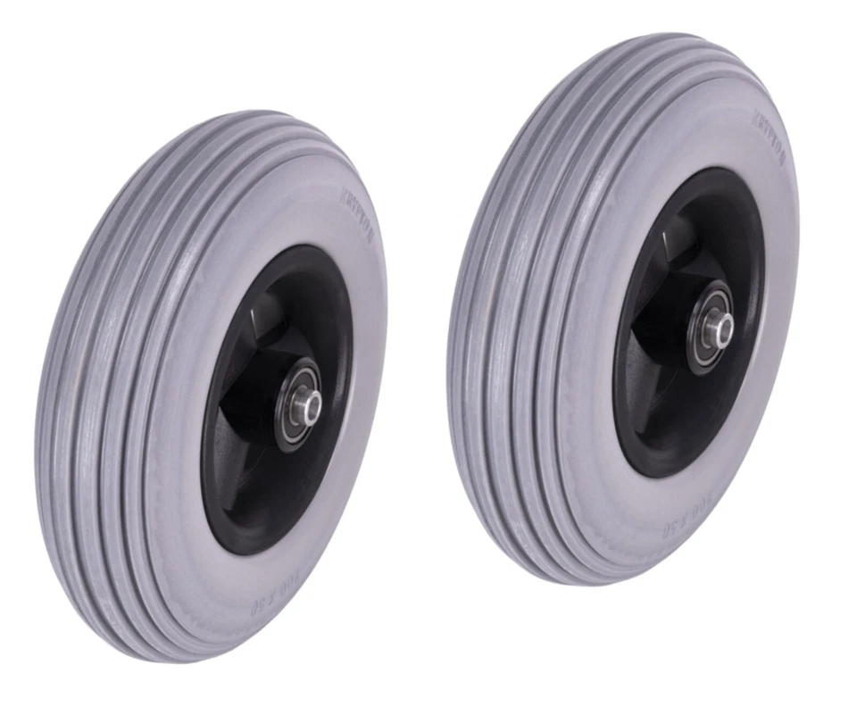 2pcs Wheelchair Front Wheels 200x50 Tire Puncture Proof with Rim Ball Bearing MPB - Image 1 of 1