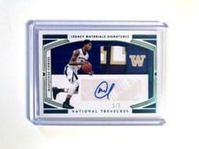 '20 NATIONAL TREASURES COLLEGIATE MARQUESE CHRISS LEGACY MATERIALS PATCH AUTO /5