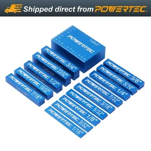 Juego de 15 piezas de bloques de configuración calibre de altura POWERTEC 71843 - herramientas premium para carpintería - Imagen 1 de 8