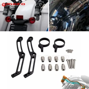 Remote Reservoir Mount Bracket Black For Harley Ohlins 044 Legends Revo Shocks - Picture 1 of 9
