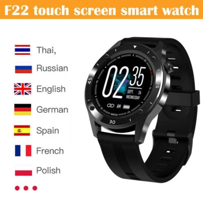 F22 Waterproof Sport Fitness Smart Watches Women Men Heart Rate Tracker Black - Image 1 of 4
