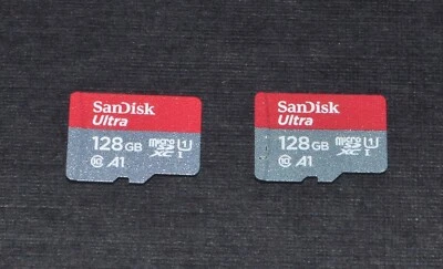 *Lot of 2* SanDisk Ultra 128GB Micro SDXC Card *Used* Foto 1 de 2