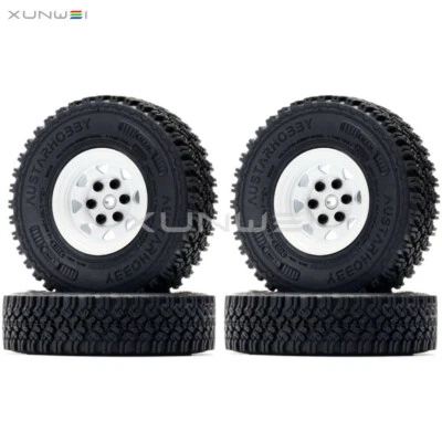 1.55 inch Beadlock Metal Wheel Rim Rubber Tire Tyre for RC Crawler Buggy D90 TF2 - Image 1 of 2