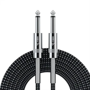 8m 6.35mm to 6.35mm 1/4" Male Jack Stereo Audio Cable for Guitar Bass Amp - Picture 1 of 8