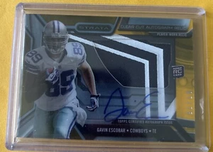 2013 Topps Strata Clear Cut Gavin Escobar RC Relic Autographs Gold # CCARGE - Picture 1 of 3