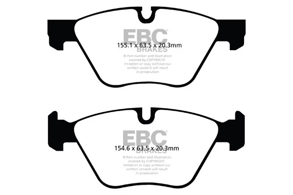 EBC Yellowstuff Front Brake Pads for BMW 3 Series (E90) 330 (3.0 TD) (2010 > 12) - Image 1 of 1