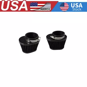 For Honda Shadow Spirit VT750C2 - 2x 51mm Black Air Filter Pods - Picture 1 of 12