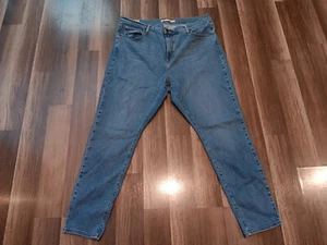 Levis 721 high rise skinny SZ 16W (37X26) big E denim blue stained jeans - Picture 1 of 23