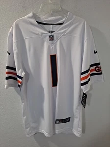Camiseta Nike On Field Chicago Bears Justin Fields #1 blanca cosida talla mediana - Imagen 1 de 9