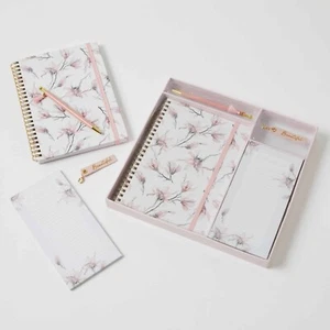JUEGO DE REGALO CUADERNO Pluma Diario Libro Planificador Escritura Lista de Compras Caja - Imagen 1 de 2