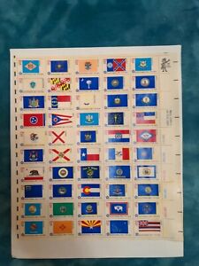 #1633-82 Flags of America Sheet of 50 Stamps no gum