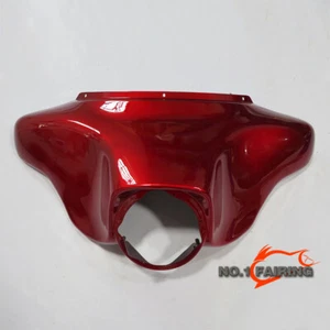 Red Front Outer Cowl Batwing Lower Vented Leg Fairing Hard Saddlebags For Harley - Picture 1 of 14