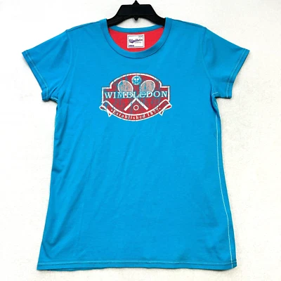 Camiseta WIMBLEDON Grand Slam Tenis Mujer 16 Azul UE Forrada SS De Colección 1877 Logo Foto 1 de 4