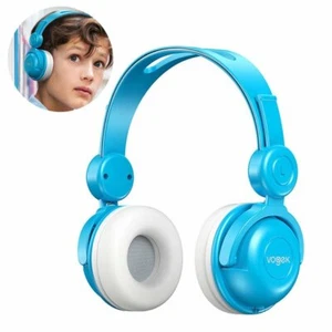 VOGEK Kids Wired Headphones with Pouch On-Ear Child Headset with Mic & HD Sound - Picture 1 of 7