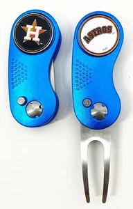 GOLF SWITCHBLADE Houston Astros DIVOT REPAIR TOOL + Ballmarker Blu - Foto 1 di 1