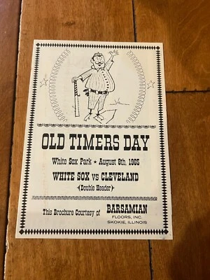 RARE 1965 CHICAGO WHITE SOX OLD TIMERS DAY PROGRAM FABER DYKES FONSECA PIERCE - Image 1 of 4