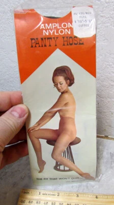 Manguera Panty Amplon Nylon NUEVO paquete sin abrir, se adapta a 4'10 a 5'5, color café Foto 1 de 4