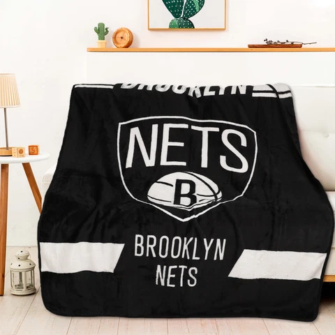 Northwest NBA Brooklyn Nets Legion Raschel Throw, 50" x 60" Cover