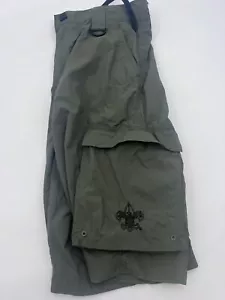 Boy Scouts of America Cargo Shorts Youth Large Green Centennial Uniform Short - Picture 1 of 14