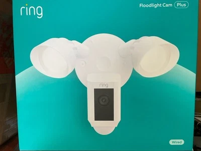 Ring Floodlight Cam Wired Plus Surveillance Camera - White- New - Image 1 of 4