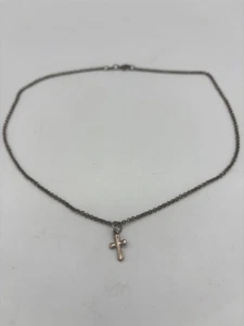 Collana croce in argento 925 firmata Avery 15" - Foto 1 di 5