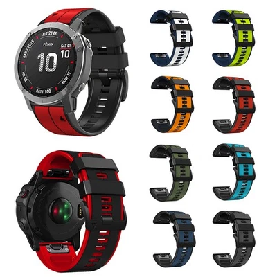 Cinturino Bracciale Silicone Orologio Fenix 3HR 5 5X 6 6X per Garmin Pro E 8 7 7X Ñ - Immagine 1 di 4