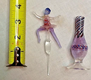 MURANO GLASS BALLERINA PERFUME BOTTLE OR DECANTER 6" TALL 040524C - Picture 1 of 9