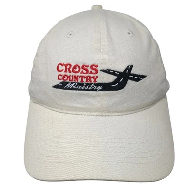 Cross Country Ministry Strapback Baseball Cap Beige One Size Pacific Headwear - Image 1 of 4