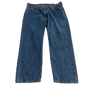 LEVIS Mens 44 x 32 505 Regular Fit Straight Leg Zipper Fly Stone Wash Blue Jeans - Picture 1 of 10