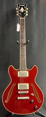 Электрогитара D'Angelico Excel Mini DC Tour полуполый корпус винно-красная с сумкой - Изображение 1 из 4