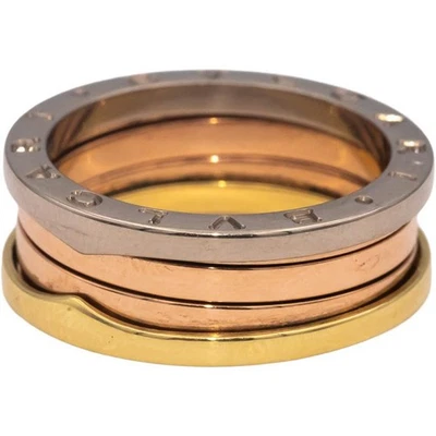 Anillo Colección BVLGARI 18k Oro Rosa Blanco Amarillo B.zero1 Talla 9 Euro 59 Foto 1 de 4