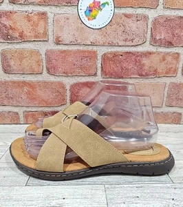 B.O.C. Geboren Damengröße 8 hellbraune Zehenring-Sandalen Kalba doppelter Riemen neu ohne Karton - Bild 1 von 8