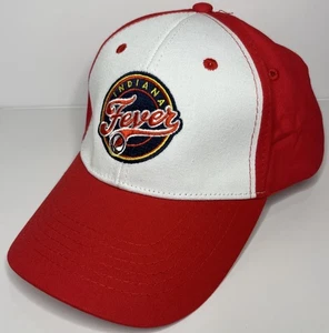 Indiana Fever WNBA Unisex Hat Red And White Lucas Oil Embroidered Strap Back - Picture 1 of 13